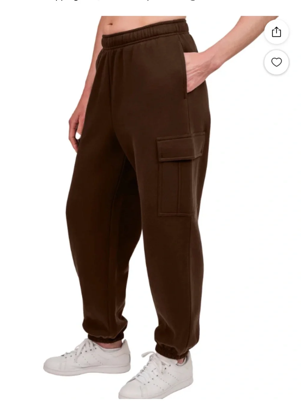 NWT Tuff Athletics Brown Cargo Pocket Jogger Sweatpants - Picture 1 of 4